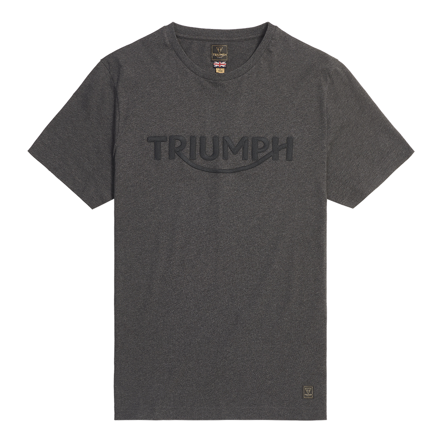 TRIUMPH BAMBURGH T-SHIRT BLACK MARL MTSS24110