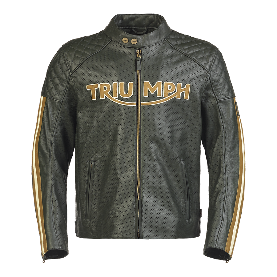 TRIUMPH BRADDAN AIR RACE JACKET RACING GREEN MLES2337